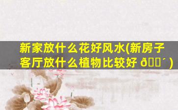 新家放什么花好风水(新房子客厅放什么植物比较好 🌴 )